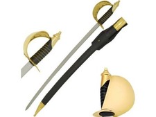33" Medieval Warrior Brand 1860 U.S. Navy Cutlass Sword w/Wood Scabbard picture