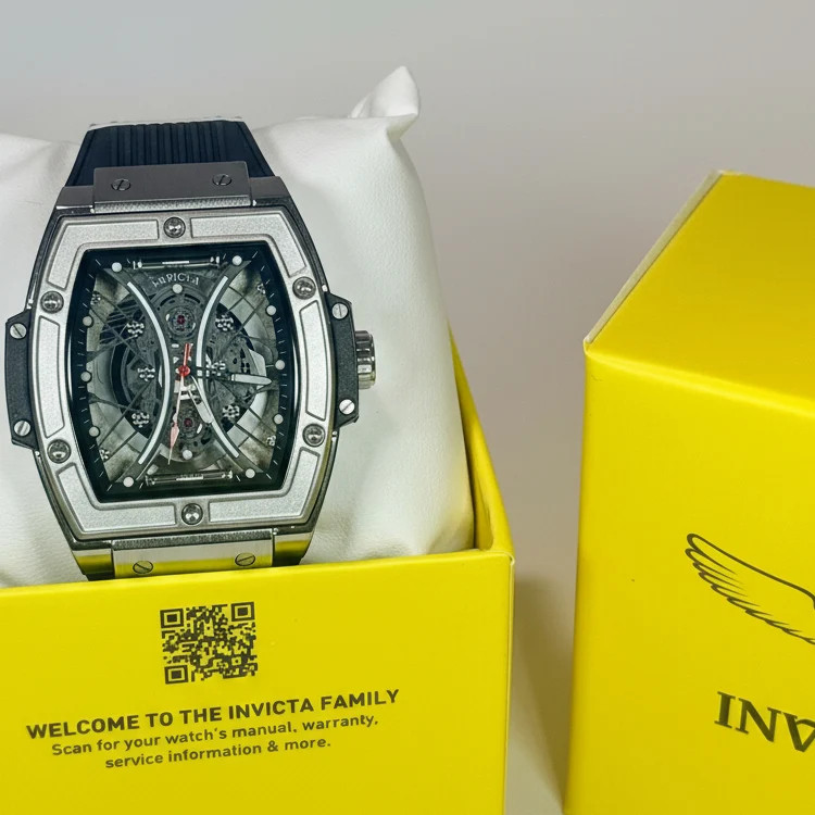 69841 Invicta S1 Rally Mens Watch 50mm Tonneau Silver Skeleton Black Strap 30m 69841 Invicta S1 Rally Mens Watch 50mm Tonneau Silver Skeleton Black Strap 30m