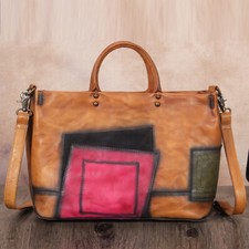 Genuine Leather Large Purses and Handbags for Women Top Handle Bag Shoulder Bag picture