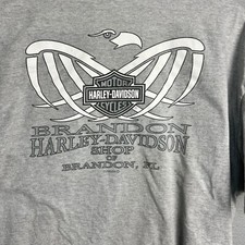 Harley-Davidson Brandon FL H-D Shop Eagle Graphic T-Shirt Biker Motorcycle 2XL picture