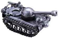 Tank Hand Crafted Recycled Metal Art Sculpture Figurine   picture