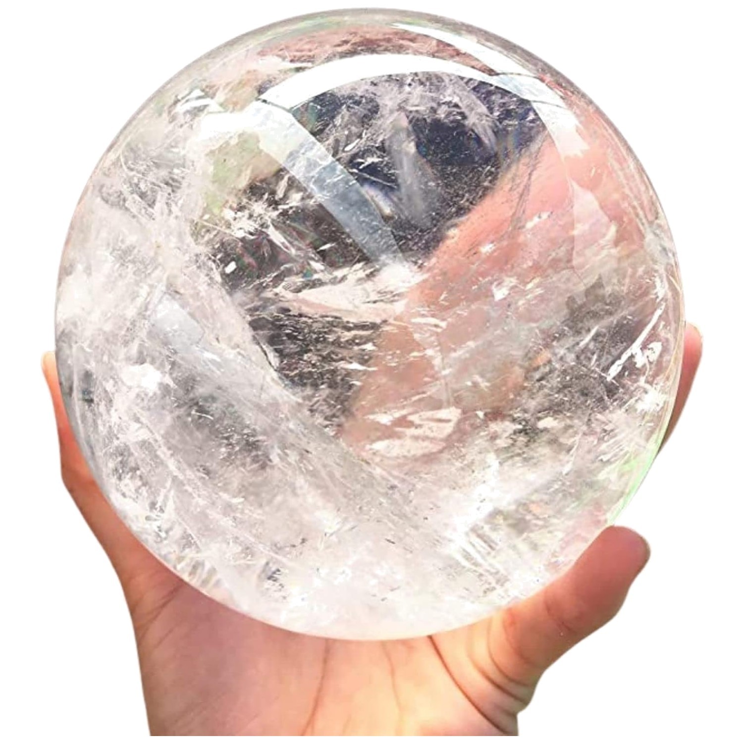 Clear Quartz Crystal Sphere 700g + Stand Home Decoration Clear Quartz Crystal Sphere 700g + Stand Home Decoration