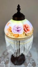 Victorian/ nouveau style boudoir lamp, Rose Butterfly Hand Painted shade. picture