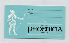 Hotel Phoenicia Malta Vintage Luggage Label picture