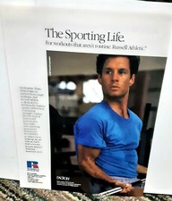 1987 Russell Athletic Sporting Life Workout Clothing Original Print Ad 80s picture