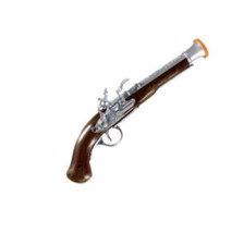 Antiqued 14" Plastic Toy Pirate Flintlock Gun Halloween Cosplay picture
