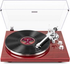 Belt Drive Turntable with Bluetooth Connectivity, Built-in Phono Pre-amp, USB Di picture