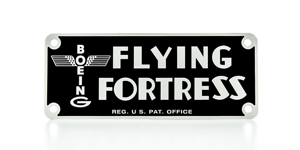 Boeing B-17 Flying Fortress Instrument Panel Placard, WWII Aviation PLA-0106 Boeing B-17 Flying Fortress Instrument Panel Placard, WWII Aviation PLA-0106