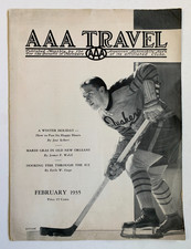 AAA TRAVEL Magazine, February 1935, American Automobile, Quakers hockey on cover picture