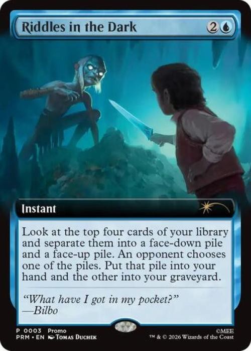 MTG English Riddles in the Dark (Extended Art) NM Foil Promo Pack: The Hobbit