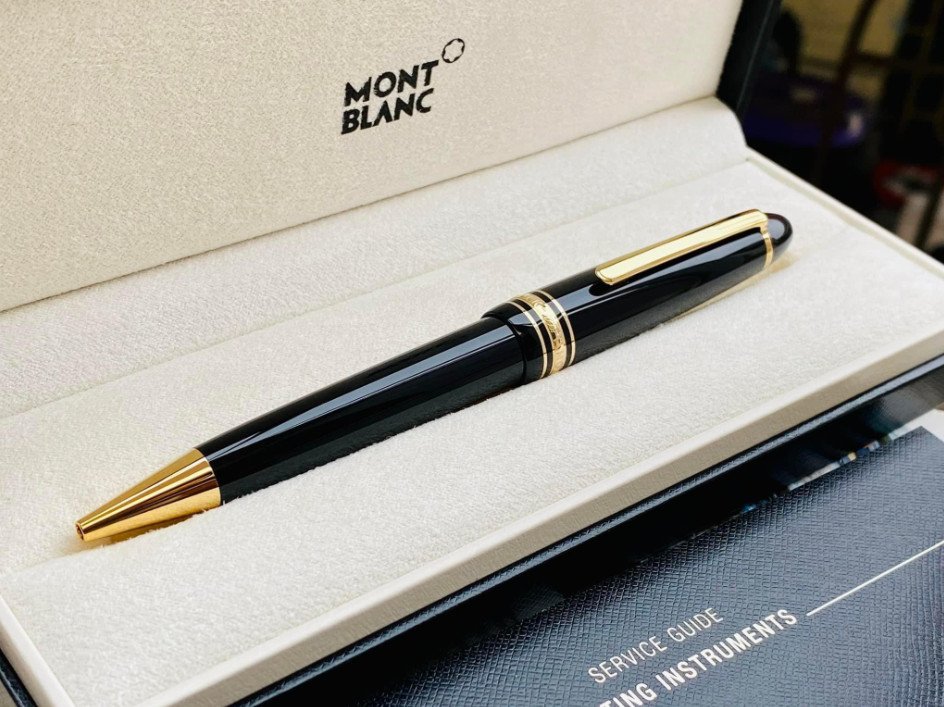 Montblanc Meisterstück 164 Black Gold Ballpoint Pen Authentic New Gift Box Montblanc Meisterstück 164 Black Gold Ballpoint Pen Authentic New Gift Box