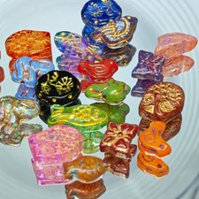 100g Glass beads lot jewelry making mix variety bead supplies Read Description picture