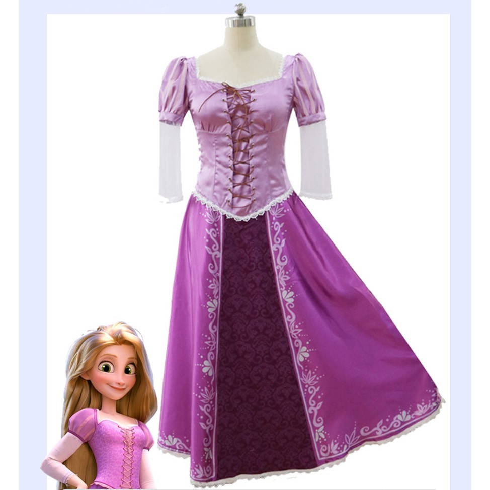 Tangled Rapunzel Princess Costume Fancy Dress Up Fairytale Cosplay Adult Size Tangled Rapunzel Princess Costume Fancy Dress Up Fairytale Cosplay Adult Size