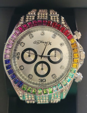 Ed Hardy Women's Quartz Water-Resistant Wristwatch Multicolor Bezel w/ Box picture
