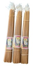3 Bundles of 33 Beeswax 9.5" Candles Blessed at Holy Sepulchre 99 Total picture