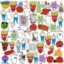 AQUA TEEN HUNGER FORCE CHARACTER DIE CUT VINYL 50 CT STICKER PACKS picture