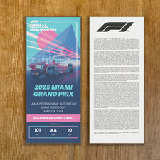 2025 MIAMI F1 Customizable Grand Prix Replica Ticket Stub Formula 1 USA Any Seat picture