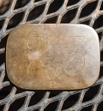 Original Confederate Civil War Engraved 23rd Virginia Inf Regiment Belt Buckle picture