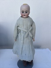 Antique Rare German Bisque Child Doll 305/3 Open Mouth 15” Leather Body picture