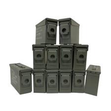 12 Cans! TWELVE 30 Cal Grade 1 Empty Ammunition Case. M19A1 Ammo Cans picture