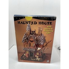 Animated Halloween Haunted House Sound Lights Large Vintage Costco picture