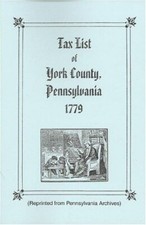 Tax List of York County, Pennsylvania 1779                                      picture