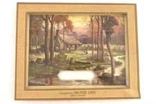 Vintage URC Colsotint Pioneer Home Calendar Print Arcade Cafe Malta MT 7.5x9.5 picture