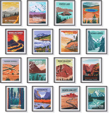 16 Pieces Vintage National Park Art Posters Prints Nature Art picture