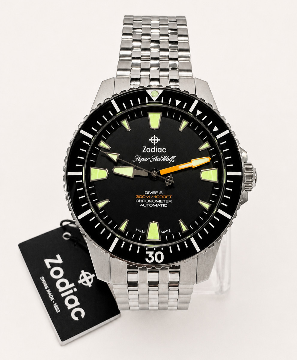 Zodiac Super Sea Wolf Pro-Diver ZO3552 COSC 300m | Mint NIB | Full Set