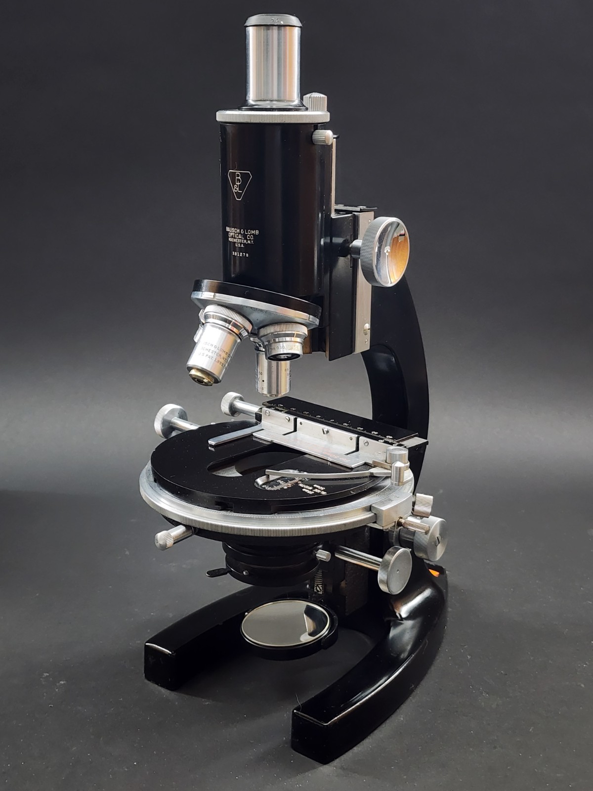 Vintage Bauch Lomb 1952 Monocular Microscope