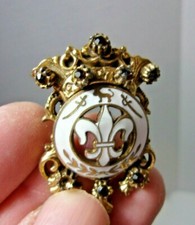 Rare Antique Vintage Enameled Fraternal Organization Pin  picture