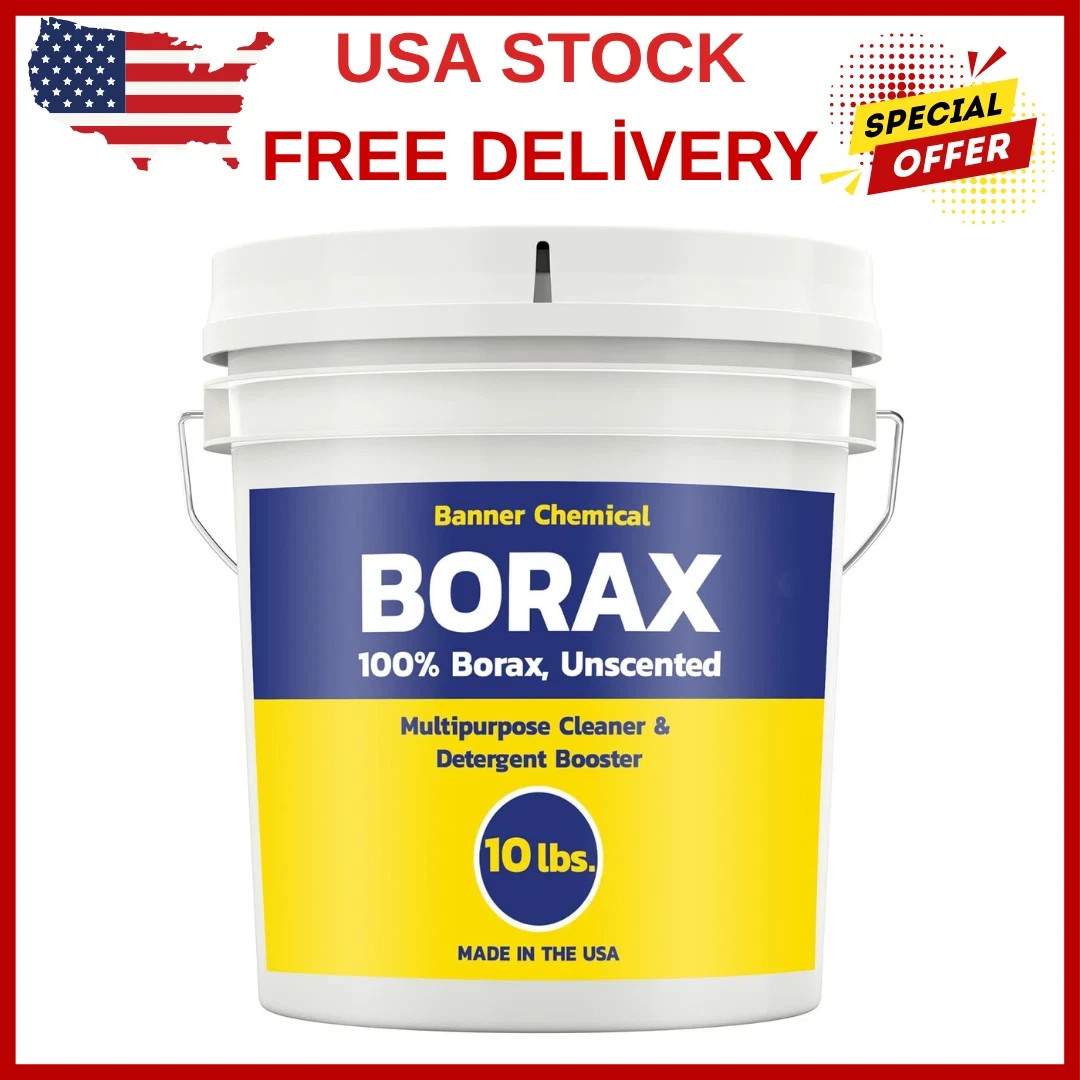 Raw Borax (10 lbs) - 100% Pure, Unscented, Multi-Purpose Cleaner & Detergent... Raw Borax (10 lbs) - 100% Pure, Unscented, Multi-Purpose Cleaner & Detergent...
