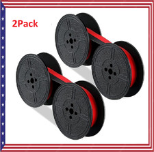 Universal Typewriter Ribbon Twin Spool Replacement Pack - Black Ink (2 Pcs) USA picture