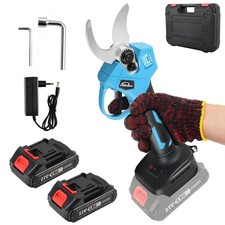 21V Electric Cordless Branch Scissors Pruning Shear Pruner Cutter+2Battery picture