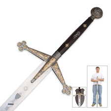 57" Historical Royal Scottish Sword Broadsword Long Claymore Battle Medieval picture