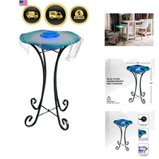 27" LED Mist Indoor Floor Fountain, Freestanding Water Feature with Inline Co... picture