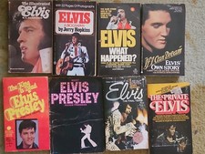 Lot Of 8 Vintage Elvis Presley Biographies Paperback Books Some W/ Photographs  picture