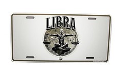 ZODIAC LIBRA ASTROLOGY HOROSCOPE METAL CAR NOVELTY LICENSE PLATE AUTO TAG picture