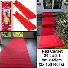 30ft Red Carpet VIP Floor Runner Party Decoration Prom Birthday Photo Prop Idea picture