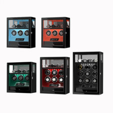 DUKWIN Fingerprint 3 6 9 Watch Winder Box with Extra Watches Storage LCD Remote picture