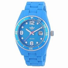 Adidas Originals ADH6163 Brisbane Blue Silicone Watch NIB Fossil Licensed picture