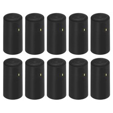 50Pcs PVC Heat Shrink Wine Bottle Caps 1.2" Wine Shrink Wrap Sleeve Cap Black picture