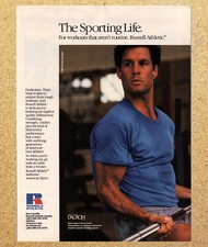 Russell Athletic Sporting Life Workout Clothes - Magazine Print Ads Poster 1987 picture