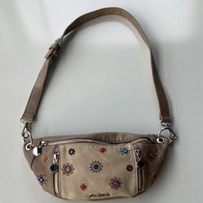 Desigual Julietta Agra Fanny Pack Waist Bag Crossbody Nude Beige Embroidered picture