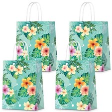 16 PCS Hibiscus Luau Goodie Treat Bags for Aloha Festival Beach Theme Birthda... picture