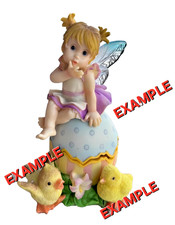 Enesco My Little Kitchen Fairies "Easter Egg Box" Figurine 4021011 NIB NWT Chick picture
