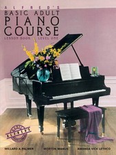 Alfred's Basic Adult Piano Course: Lesson Book, Level One - Paperback - GOOD picture