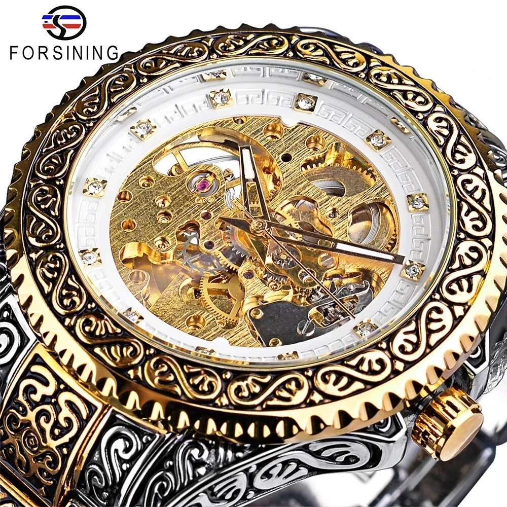 Luxury Skeleton Automatic Watch Men Stainless Steel Mechanical Wristwatch Luxury Skeleton Automatic Watch Men Stainless Steel Mechanical Wristwatch