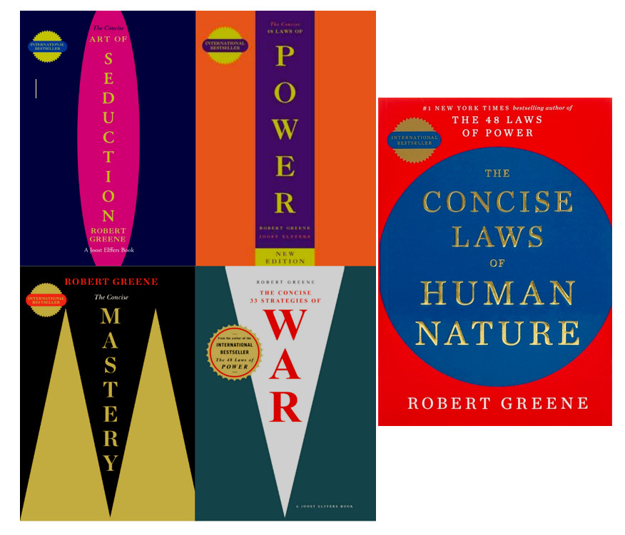 Robert Greene Collection 5 Books Set  [CONCISE] Seduction Power Mastery War USA