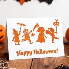 4pcs Trick or Treat Children Halloween Metal Cutting Die Set Journal Scrapbook picture